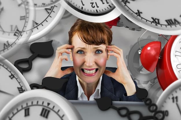 A frantic person surrounded by clocks and calendars, symbolizing the pressure and urgency often created by scammers. The background is filled with flashing notifications and messages urging immediate action.