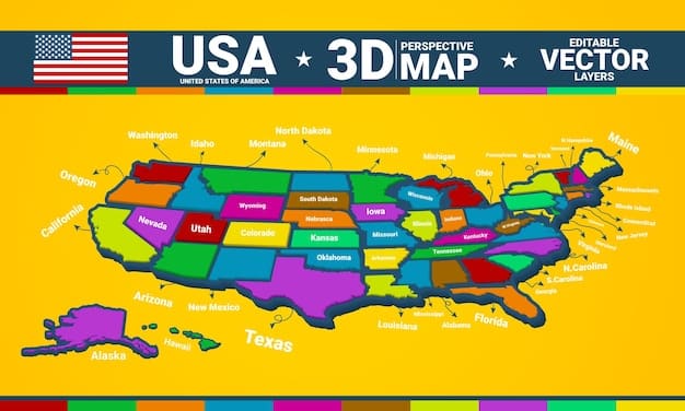 A map of the United States, with each state colored differently to represent varying levels of cryptocurrency regulation, ranging from states with comprehensive crypto laws to those with minimal or no specific regulations. Key states like New York and Wyoming are highlighted.