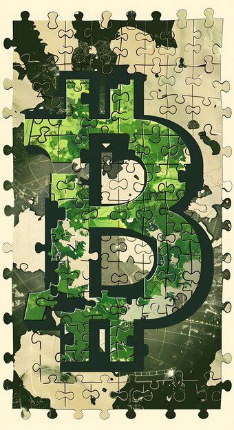 A stylized image of a fragmented puzzle representing the current regulatory landscape of cryptocurrency in the US, with different pieces representing various agencies and state laws.