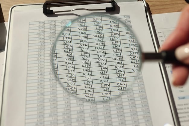 An image featuring stacked US tax forms (1040, Schedule D, Form 8949) with a magnifying glass hovering over them, emphasizing the detailed scrutiny required for accurate cryptocurrency tax reporting.