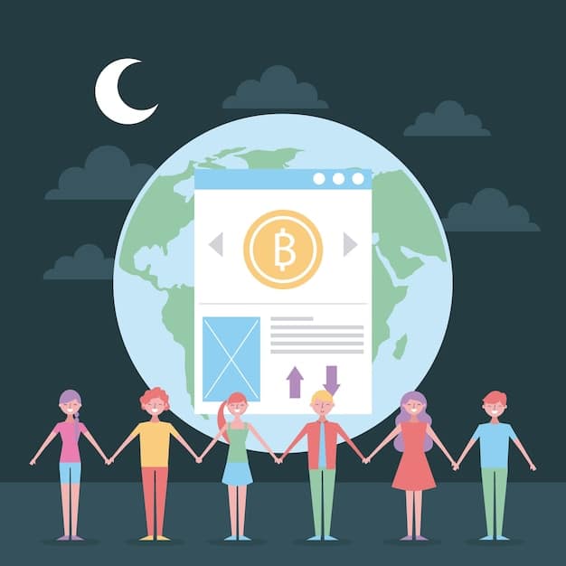 A conceptual illustration showing global cooperation in cryptocurrency regulation, depicting regulators from different countries working together to create a unified regulatory framework.