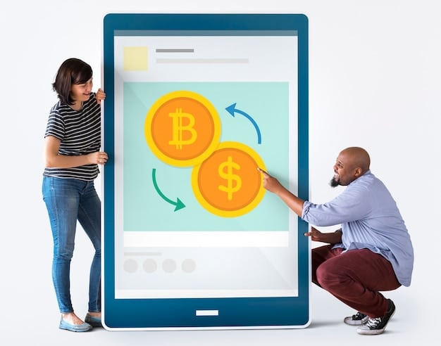 A person carefully reviewing the transaction details on a Bitcoin ATM screen before confirming the purchase. The screen displays the amount of Bitcoin to be received and the associated fees.