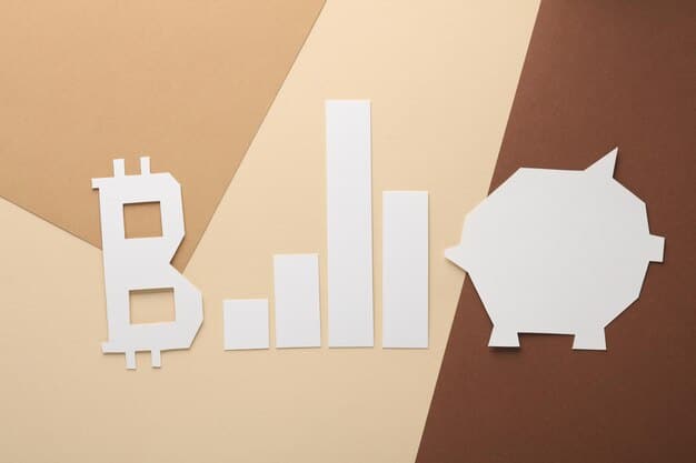 A split chart showing the inflation rate in the US over the past decade on one side, and Bitcoin's price fluctuations on the other. The style is minimalist and data-driven.